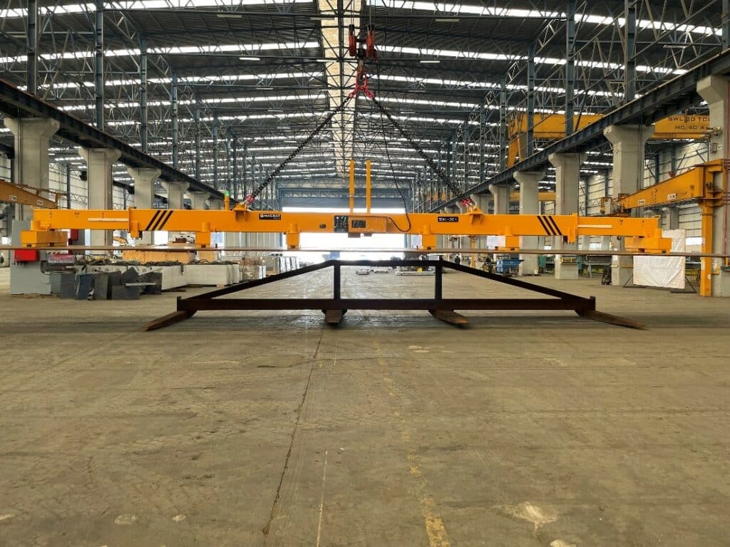 electro permanent magnetic beams for lifting steel sheets